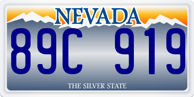 NV license plate 89C919