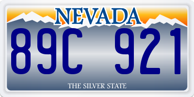 NV license plate 89C921