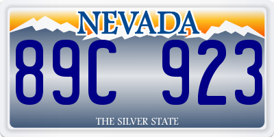 NV license plate 89C923