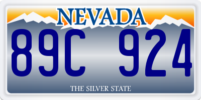NV license plate 89C924