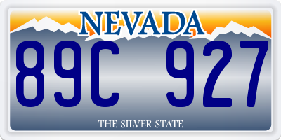 NV license plate 89C927