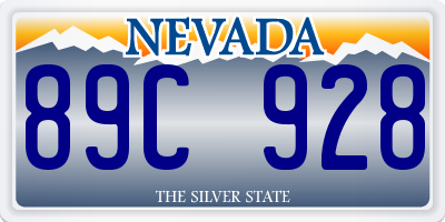 NV license plate 89C928