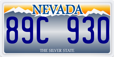 NV license plate 89C930