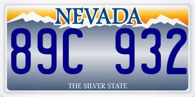 NV license plate 89C932