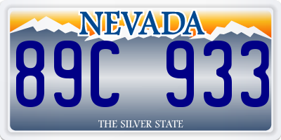 NV license plate 89C933