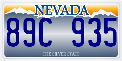 NV license plate 89C935