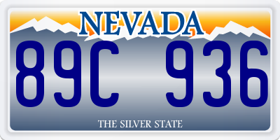 NV license plate 89C936