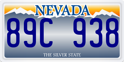 NV license plate 89C938