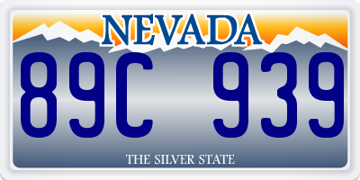 NV license plate 89C939