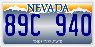 NV license plate 89C940