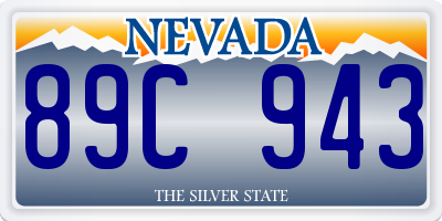 NV license plate 89C943