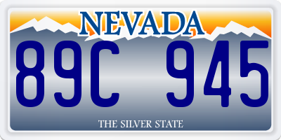 NV license plate 89C945