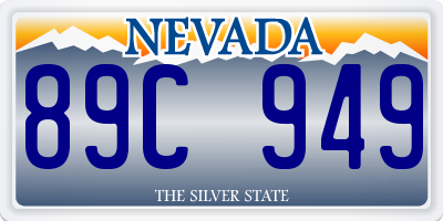 NV license plate 89C949