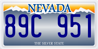 NV license plate 89C951