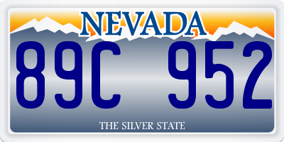 NV license plate 89C952