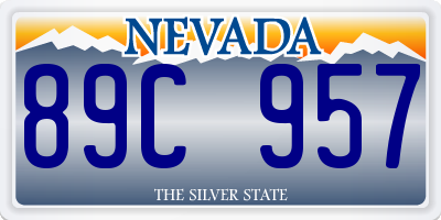 NV license plate 89C957