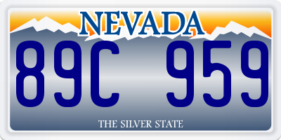 NV license plate 89C959