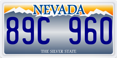 NV license plate 89C960