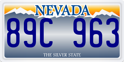 NV license plate 89C963