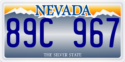 NV license plate 89C967