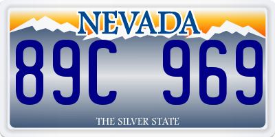 NV license plate 89C969