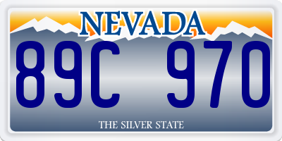 NV license plate 89C970