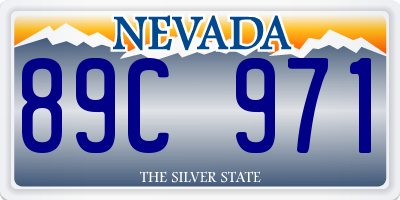 NV license plate 89C971