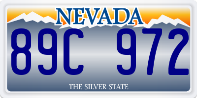 NV license plate 89C972