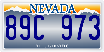 NV license plate 89C973