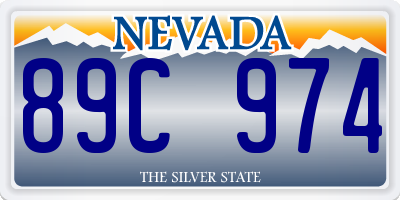 NV license plate 89C974