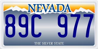 NV license plate 89C977