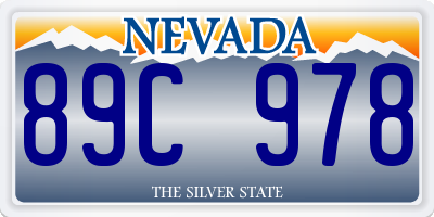 NV license plate 89C978