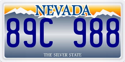 NV license plate 89C988