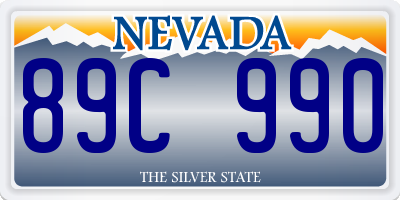 NV license plate 89C990