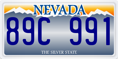 NV license plate 89C991