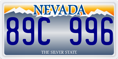 NV license plate 89C996