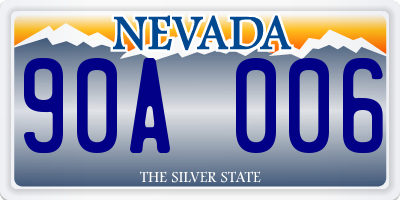 NV license plate 90A006
