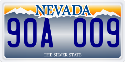NV license plate 90A009