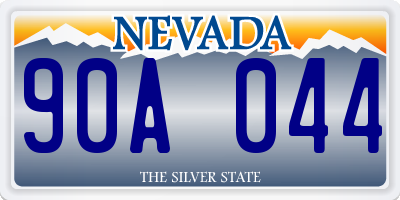 NV license plate 90A044