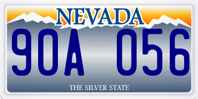 NV license plate 90A056