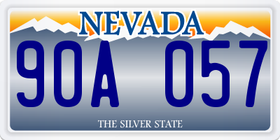 NV license plate 90A057