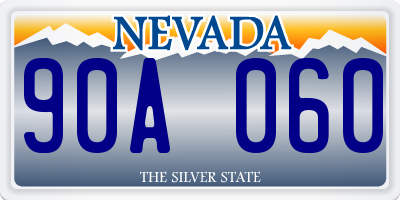 NV license plate 90A060