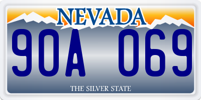 NV license plate 90A069