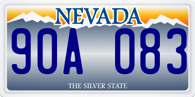 NV license plate 90A083