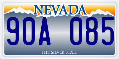 NV license plate 90A085
