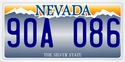 NV license plate 90A086