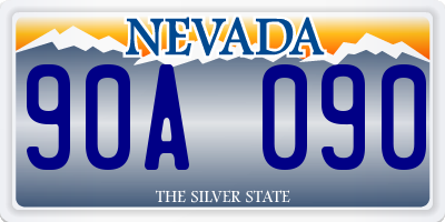 NV license plate 90A090
