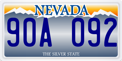 NV license plate 90A092