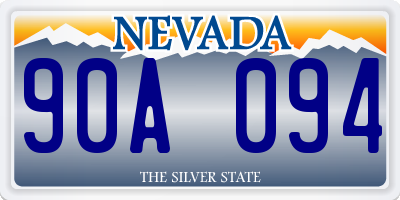 NV license plate 90A094