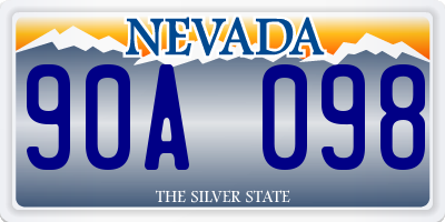 NV license plate 90A098